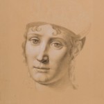Pietro Nocchi, Studio per il ritratto di Elisa Baciocchi (1808), matita nera, carboncino, lumeggiature a gessetto bianco su carta preparata sabbia Pietro Nocchi, Studio per il ritratto di Elisa Baciocchi (1808), matita nera, carboncino, lumeggiature a gessetto bianco su carta preparata sabbia